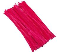 100/200/300 Uds tallos de chenilla DIY creativos palitos felpa tallo limpiador tuberías accesorios artesanía a mano Para Artesanales(Red Pink,200pcs)