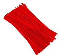 100/200/300 Uds tallos de chenilla DIY creativos palitos felpa tallo limpiador tuberías accesorios artesanía a mano Para Artesanales(Red,300pcs)