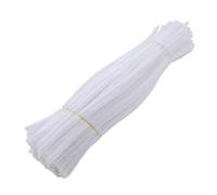 100/200/300 Uds. Varillas de Chenilla Limpiador de tuberías Tallos de Chenilla DIY for Decoraciones artesanales Creativas de Arte DIY(White,100pcs)