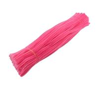 100/200/300 Uds. Varillas de chenilla limpiador tuberías tallos DIY for decoraciones artesanales creativas arte Para Artesanales(Pink red,100pcs)