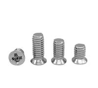 100/200/500 Uds M1.6 M2 .5 M3 M4 304 A2 Tornillo De Cabeza Avellanada Plana Empotrada En Cruz Pequeña Acero Inoxidable No Estándar(Length 5mm,M4x6mm-100pcs)