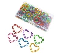 100/200 Uds Clip De En Forma Corazón Clips Metal Página Para Documentos Nota Tarjeta Foto Organización Corazón