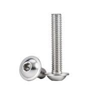 100/200 Uds Hexagonal Cabeza De Botón Redondo Arandela Collar Perno Tornillo M2M2.5M3 ISO7380-2 304 A2 Acero Inoxidable(16mm,M2-200Pcs)