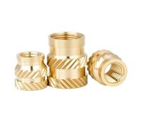 100/200 Uds M2M2.5M3M4M5M6M8 Tuerca De Inserción Latón Rosca Moleteada Doble Sarga for Impresora 3D