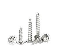 100-200 Uds M2M2.6M3 M4 304 Cabeza Plana De Acero Inoxidable Arandela Almohadilla Collar Tornillo Rosca Tornillos Madera Seis Lóbulos(20mm,M4x8.5mm -100pcs)