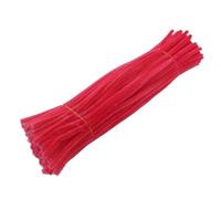100/200 Uds tubo de vástago chenilla DIY juguetes creativos palitos limpiadores Material hecho a mano tiras felpa Para Artesanales(Light red,100PCS)