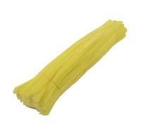 100/200 Uds tubo de vástago chenilla DIY juguetes creativos palitos limpiadores Material hecho a mano tiras felpa Para Artesanales(YellowA,200PCS)