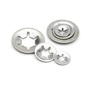 100-200 unids/lote M3 -M10 304 anillo de bloqueo de estrella de acero inoxidable rodamiento dientes internos sin tapa/arandelas de tapa(M4x12x0.7mm 200Pcs)