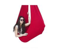 (100*280CM, Red) Aerial Yoga Therapy Swing Set & Hammock Kit For Flexibility & Pain Relief