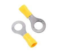 100/50/10 Uds amarillo RV5.5 anillo de M4-M8 Terminal engarzado conector Cable eléctrico aislado 12-10AWG(RV5.5-4,50pcs)