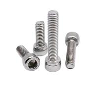 100/50/20/10 Uds A2 304 Acero inoxidable M2 M2.5 M3 M4 M5 M6 M8 tornillo con cabeza hexagonal longitud del perno 4-60mm(M8x20mm 10pcs)