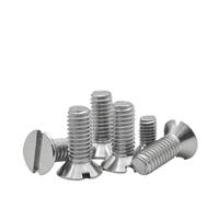 100/50/20/10 Uds métrico 304 tornillo ranurado avellanado de acero inoxidable M1.2 .6 M2 .5 M3 M4 M5 M6 M8 M10 perno cabeza plana(18mm,M4 (50pcs))