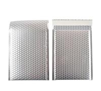 100/50/20 piezas sobres de correo acolchados de plata aluminizada para embalaje de bolsas de envío autoselladas-plata-15X25CM 50 piezas-bolsas