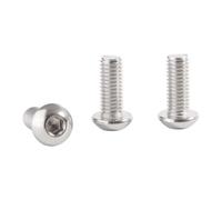 100/50/ 30/20/ 10/5 uds M3 M4 M5 M6 M8 M10 M12 A4-70 tornillos de cabeza de botón redondo hexagonal de acero inoxidable 316 ISO7380(50mm,10pcs M10)