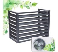 100×50×70(1.5P) Gris Sin Cub Cubierta Protectora Aire Acondicionado Aluminio - Dnowegas Funda Exterior Antirrobo Resistente Inclemencias Decorativa Pantalla Privacidad Ventilación