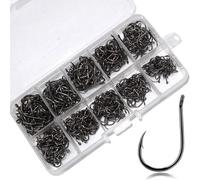 100/500 anzuelos de acero al carbono para peces, anzuelos circulares para carpas, accesorios de pesca con compartimento