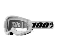 100% Strata 2 Goggle White / Clear Lens
