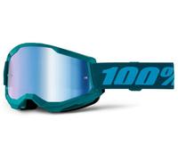 100% Gafas de cross Strata 2 Piedra Lente espejo azul Talla única