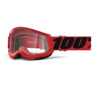 §Gafas de Cross Niño 100% Strata 2 Rojo-Transparente§