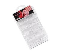 100/500pcs Blanco Francés Corta uñas acrílicas Consejos Forma Crecida Para Salón Y Manicura Casera Múltiples Tamaños Incluyendo Uñas Acrílicas