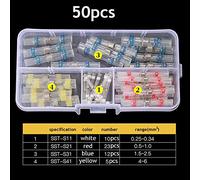 100 / 50Pcs impermeable sello del encogimiento del calor del tubo de la soldadura del alambre conector contracción de manguitos de soldadura for la motocicleta Teleférico Conectar,Compacta y ligera(5