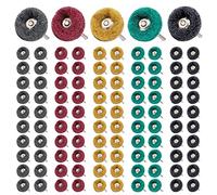 100 abrasivos de pulido de 25 mm, discos abrasivos para pulir discos abrasivos con vástago de 3 mm, accesorios de pulido para herramientas rotativas Dremel, juego de pulido para vidrio metal y madera