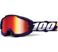 100% Accuri Extra Grib Gafas de Motocross, blanco-azul para Hombres