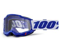 100% Accuri II Essential Gafas de motocross, azul/blanco