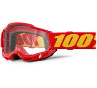 100% Accuri II Essential Gafas de motocross, rojo/amarillo