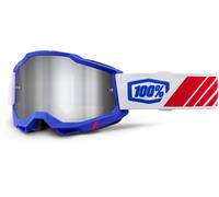100% Accuri II Kolby Gafas de motocross, blanco-rojo-azul para Hombres