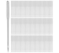 100 agujas para máquina de coser, tamaño universal, 100/16, agujas resistentes para máquina de coser, bordar, agujas de máquina de bordar, agujas de punta regular, compatibles con Singer Brother Old