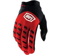 100% Airmatic Guantes de bicicleta, rojo/negro, Talla L