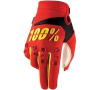 100% Airmatic Guantes de Motocross, rojo/amarillo, Talla 2XL