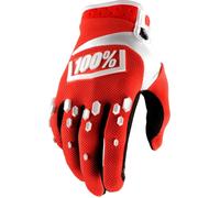 100% Airmatic Hexa Guantes de Motocross, Rojo/Blanco, Talla 2XL