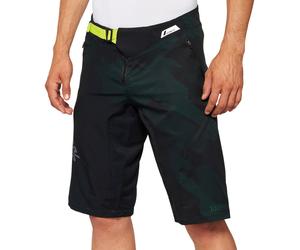 100% Airmatic LE Pantalones cortos de bicicleta, negro/verde, Talla 30