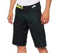 100% Airmatic LE Pantalones cortos de bicicleta, negro/verde, Talla 34