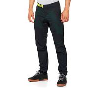 100% Airmatic LE Pantalones de bicicleta, negro/verde, Talla 28