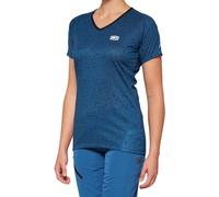 100% Airmatic Slate Blue Jersey de bicicleta de manga corta para damas, azul, tamaño L para Mujer