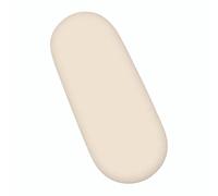 100% algodón bebé Moisés Cesta sábana Bajera/Jersey Forma Oval Hoja (Crema)