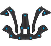 100% Almohadillas gruesas de casco con botones Trajecta negro XL