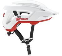 100% Altis Casco de bicicleta, blanco/rojo, Talla XS/S (50-55)