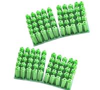 100 anclajes de pared de nailon resistentes al agua para uso en interiores y exteriores, rodamientos de alta carga, tacos de goma