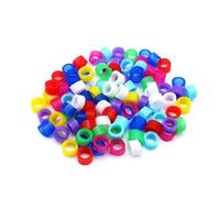 100 anillas para patas de pájaros de 2 a 6 mm de diámetro interior para pinzones loros y canarios,3mm