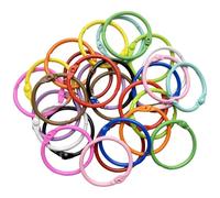 100 anillos de acero de colores, anillos de hojas sueltas de metal resistente para álbumes de recortes, tarjetas de memoria, tarjetas de índice, proyectos de bricolaje