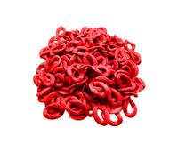 100 anillos de cadena de plástico acrílico rojo con cuentas de cadena de eslabones rápidos para bricolaje, collares, bolsas de teléfono, cadena, joyería, accesorios decorativos