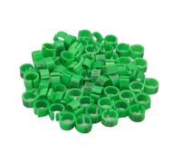 100 anillos de identificación para palomas, numerados, multicolores, de 8 mm de diámetro interior, para el control de aves al aire libre.,Verde,Diámetro interior 8 mm
