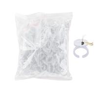100 anillos de pegamento, soportes inteligentes para anillos de pegamento para pestañas, anillos de pegamento ajustables para pestañas, soporte de pegamento portátil para pintalabios de pintura, tazas