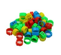 100 anillos de plástico con forma de pájaro, de 12 mm y 14 mm de grosor, con números del 1 al 100.,Multi,Diámetro interior 12 mm