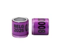 100 anillos de plástico de aluminio 2026 para patas de paloma con letras y números, etiquetas de identificación para patas de pájaro,8mm