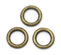100 anillos de salto de bronce antiguo soldados cerrados de 6 mm para joyería, manualidades, collares, pulseras, etc.